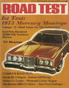 ROAD TEST MAGAZINE 1972 SEPT - ALFA 2000 GT VELOCE, MONTEGO, RX-3, CRICKET